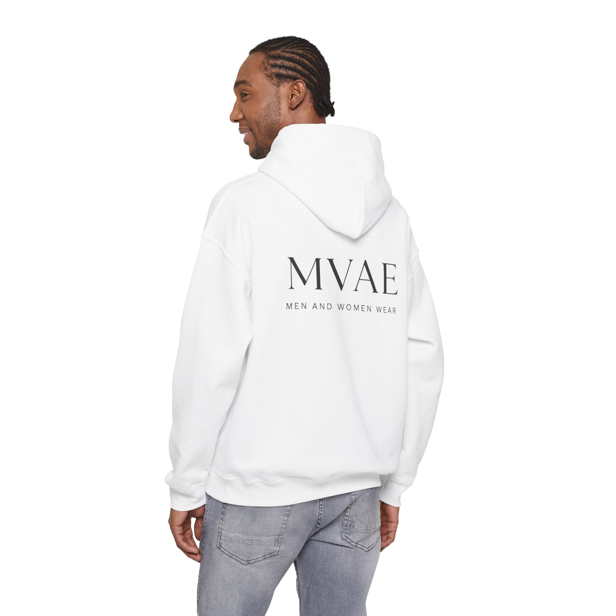 MVAE Essential Hoodie — Unisex White Pullover