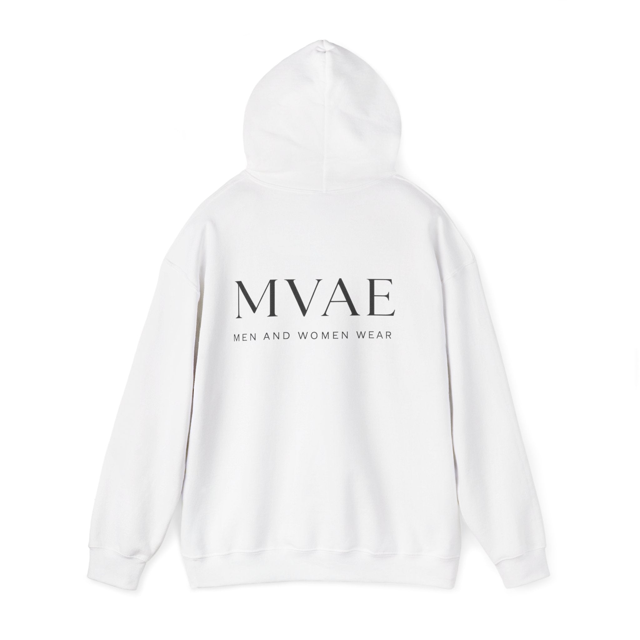 MVAE Essential Hoodie — Unisex White Pullover